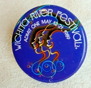 Wichita River Festival Button von 1989 - Traumhafter Zustand & sofort lieferbar! - Bild 1 von 12