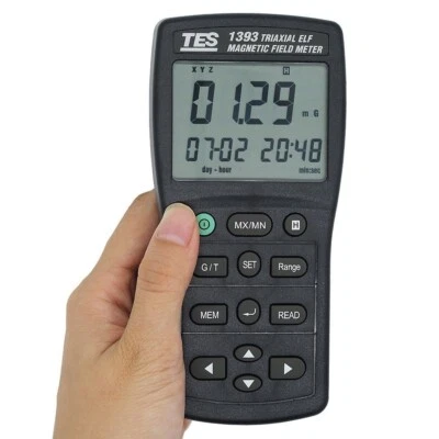 TES-1393 Triaxial ELF EMF Tester Elektromagnetisches Feldmessgerät Gauss - Bild 1 von 4