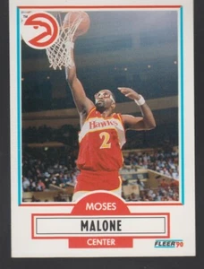 Moses Malone  Atlanta Hawks 1990-91 Fleer #3  - Picture 1 of 2