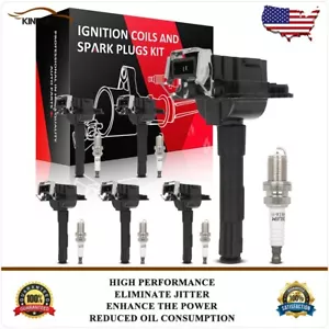 6 Ignition Coils & Spark Plugs For Audi A6 Allroad Quattro S4 2001-2002 2.7L V6 - Picture 1 of 12