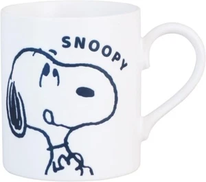Snoopy Water Repellent Mug Cup PEANUTS ONE'S WHITE 627161 Porcelain MADE JAPAN - Picture 1 of 3