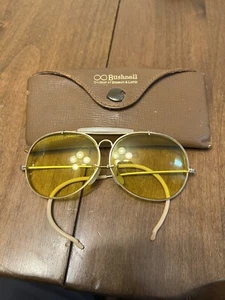 VINTAGE MITCHELL SHOOTING GLASSES Yellow Aviator 1/10 12k Gf - Picture 1 of 9