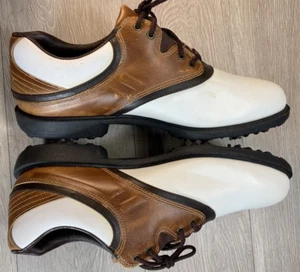 Vintage 90's Footjoy Men's Leather Golf Shoes Style 57856 never worn size 9M - Picture 1 of 10