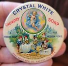 Early 1900's CRYSTAL WHITE LAUNDRY SOAP Pocket Advertising Mirror