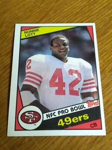 1984 Topps Football #357 San Francisco 49ers CB Ronnie Lott Ex-NrMt - Picture 1 of 2