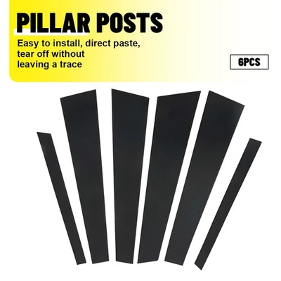 6X postes de pilar negros brillantes moldura de puerta ventana para BMW 525i 530i 540i K 2001-2003 Foto 1 de 4