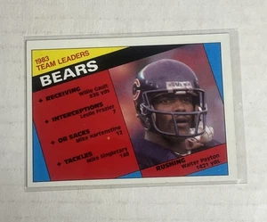 1984 Topps - Walter Payton - Bears Team Leaders #221 HOF - Foto 1 di 2