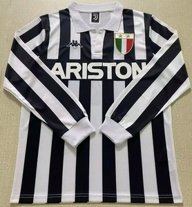 84/85 JUVENTUS Home Retro Long Sleeve Soccer Jersey SIZE L - Picture 1 of 8