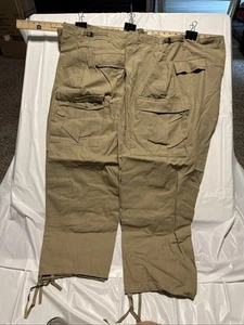Set of 2 Tru-Spec Mens Size 3-XL Regular Tan Rip-Stop Pants Side Pockets - Picture 1 of 13