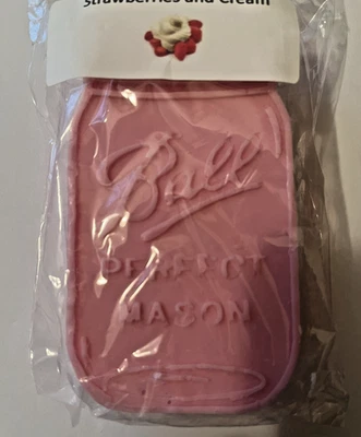 Beautiful Handmade Soap Strawberry and Cream Ball Canning Design 6 oz Pink Color - Image 1 of 4