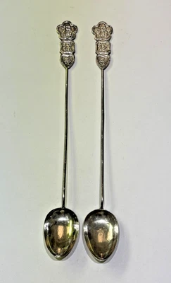 Cuchara Helada Feng Shui (2) Plata 90 -Fu, Lu, Shou y Bambú-Suerte, Salud, Riqueza++ Foto 1 de 4