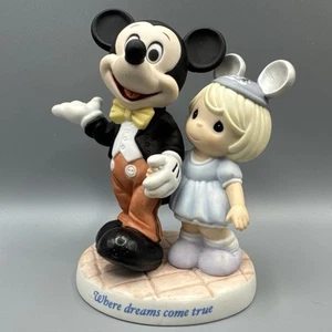 Precious Moments Disney Parks Mickey Mouse Figurine "Where Dreams Come True" 200 - Imagen 1 de 5