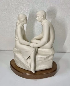 Vintage 1991 "Eternally Yours" Porzellan Paar mit Holzsockel, groß - Hansen Classics - Bild 1 von 8