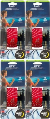 Nite Ize SlapLit Rechargeable LED Slap Wrap - Red/Red LED (4-Pack) - Image 1 of 4