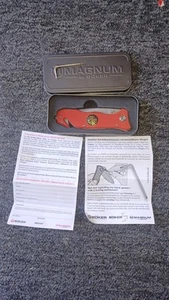MAGNUM by Boker Folding Lock Back Knife w/ Box Fire Dept.  - Picture 1 of 7