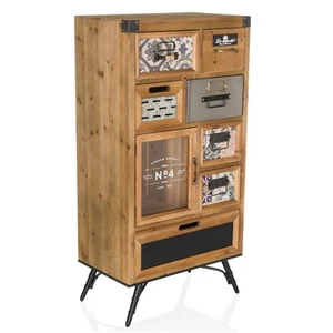 Kommode mit Schubladen Vintage Schrank Anrichte Wohnzimmer Apothekerschrank Holz - Bild 1 von 5