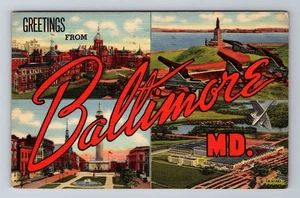 Baltimore MD-Maryland, General Greetings, Antique, Vintage c1942 Postcard - Bild 1 von 2