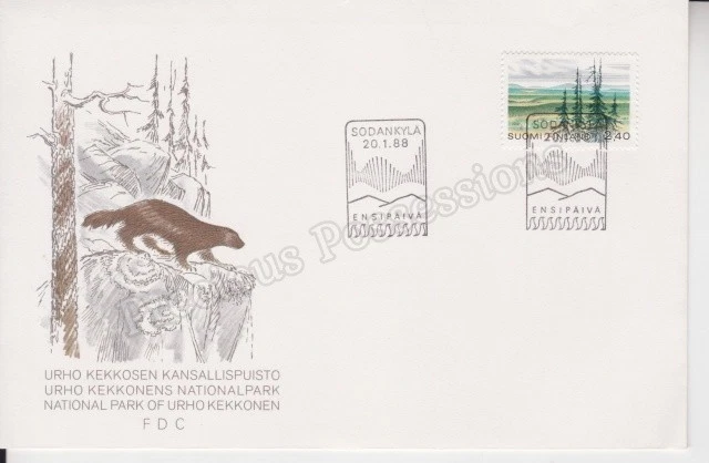 ALAND FDC FIRST DAY COVER STAMP SET 1988 NATIONAL PARK OF URHO KEKKONEN - Image 1 of 1