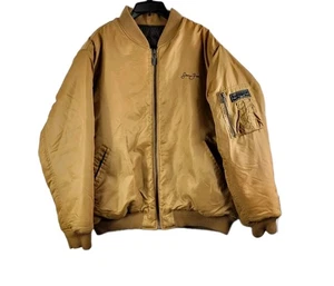 Sean John Brown Authentic Aviator Full Zip Bomber Jacket Men's Large Vtg Retro - Picture 1 of 17