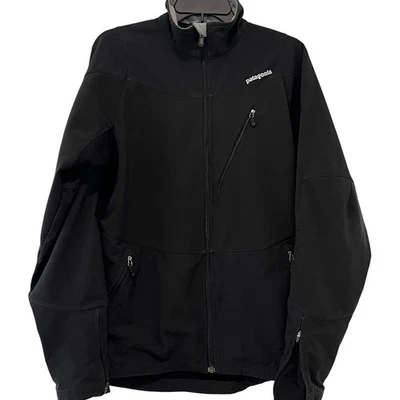 Jaqueta Patagonia Integral Softshell Vintage Preta 4940DF8 Bolsos com Zíper Médio - Imagem 1 de 4