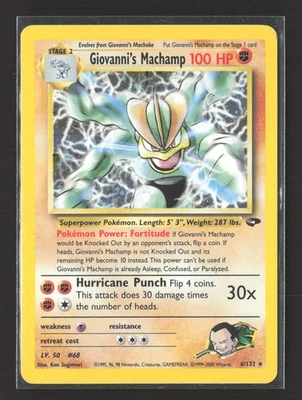 Pokemon 2000 Gym Challenge Giovanni's Machamp #6/132 - Image 1 of 2