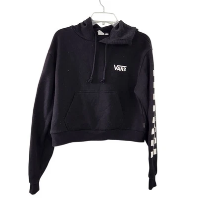 Vans Sudadera Mujer Pequeña Negra Con Capucha Manga Larga Sudadera con Capucha Foto 1 de 3