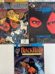 BLACK HOOD. NUMBER'S 1-3. (3 ISSUE 1991-1992 LOT). IMPACT COMICS. - Picture 1 of 16