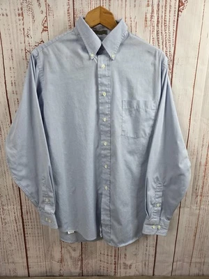 Bill Blass Shirt Mens 15.5 34/35 Light Blue Button Down Collar Pinpoint Dress - Image 1 of 4