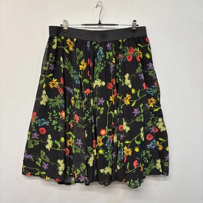 NUEVO CON ETIQUETAS Falda Patinadora Midi de Gasa Torrid para Mujer Talla 2X Floral C037-13 Foto 1 de 4