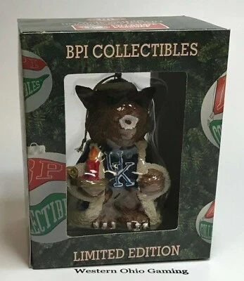 BPI Kentucky Wildcats Árbol de Navidad Adorno NUEVO LE NCAA Mascota Universidad del Reino Unido Foto 1 de 2