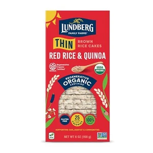 Lundberg Family Farms  Organic Thin Stackers Rice Cake Red Quinoa  6 Oz - Picture 1 of 4