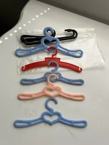 Vintage Barbie Doll Clothes Hangers Blue Heart And Others - Picture 1 of 1