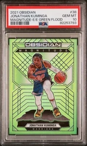 Jonathan Kuminga 2021 Panini Magnitude Electric Etch Green Flood Parallel Insert - Bild 1 von 2