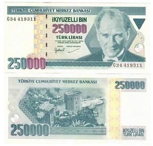 Turkey 250000 Lira 1998 UNC - Picture 1 of 1
