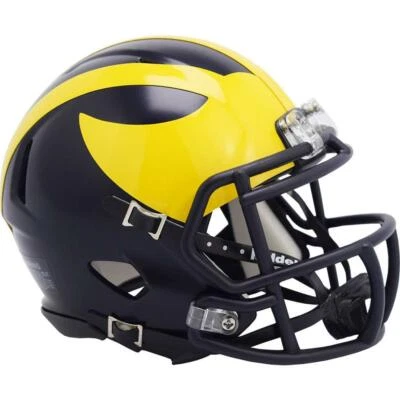 Mini casco de fútbol americano Michigan Wolverines Riddell Speed Foto 1 de 2