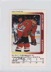 1991-92 Panini Album Stickers Jocelyn Lemieux #20