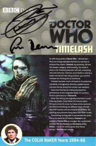 Doctor Who: Timelash DVD Insert Signed by COLIN BAKER & ERIC DEACON - Imagen 1 de 1