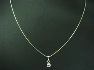 925 Argento Sterling Collana Pendente Con Rocca Ricoperto/43,3cm/3,9g - Foto 1 di 3
