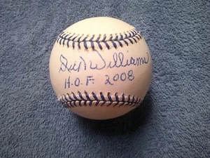 HOF DICK WILLIAMS SIGNIERT OFFIZIELLER AMERICAN LEAGUE BASEBALL HOF 2008 JSA COA - Bild 1 von 6