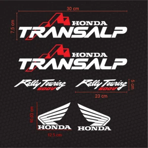 KIT di 6 ADESIVI HONDA TRANSALP, decalcomania in vinile compatibile - Foto 1 di 3
