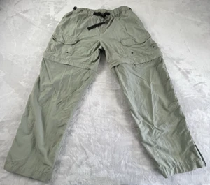 REI Convertible Pants Women XL Green Elastic Waist Ankle Zip Cargo Pocket Hiking - Picture 1 of 20