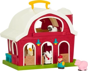 Battat - Big Red Barn - Playset pieghevole fattoria degli animali con maiale, cavallo, mucca, pecora - Foto 1 di 8