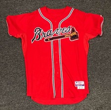 Evan Gattis Atlanta Braves Signed Game Used Jersey 8/30/13 MLB Cert EK387590