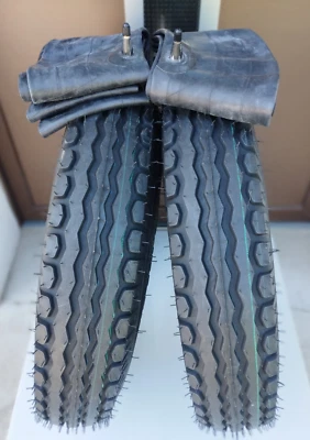 Set 2x Landwirtschaftl. Anhängerreifen + 2x Schlauch 6.00-16 6PR BKT AW-702 NEU - Bild 1 von 4