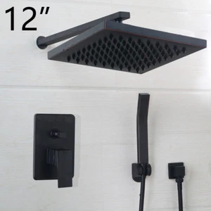 Juego de grifos de baño de 12"" cabezal de ducha mezclador de válvula única montaje en pared - Imagen 1 de 11