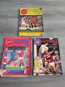 Panini Football 81 & 87 Complete & 86 incomplete Sticker Albums Poor Condition - Picture 1 of 1