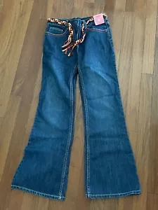 NWT Gymboree Purrfect Autumn Denim Adjustable Waist Bootcut Jeans Size 12 - Picture 1 of 4