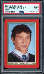 2005 Upper Deck Bee Hive Hockey #102 Alexander Ovechkin Red PSA 9