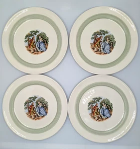 Vintage Limoges set of 4 Dessert Plates Candle Light Chantilly A-48 Made in USA - Picture 1 of 5