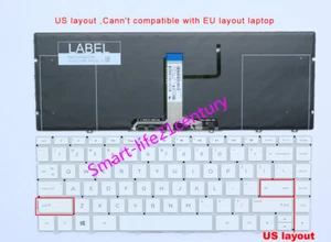 Nuevo para HP SPECTRE 13-AF 13-AFxx 13-af000TU 13-AF002TU teclado retroiluminado EE. UU. blanco - Imagen 1 de 5